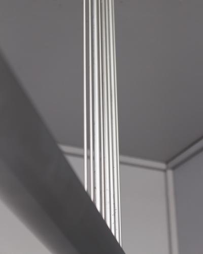 Cesar Putzeys Fine French 1960s Aluminum Chandeliers by Cesar Putzeys