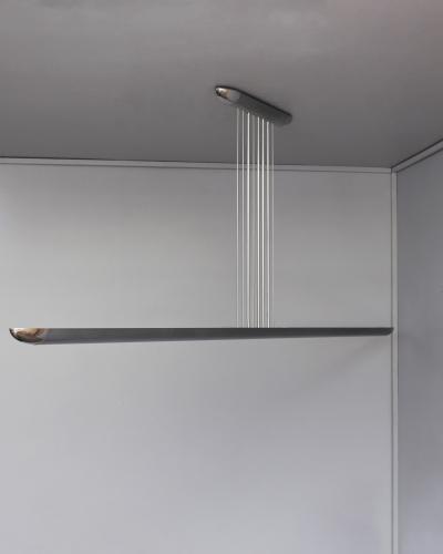 Cesar Putzeys Fine French 1960s Aluminum Chandeliers by Cesar Putzeys