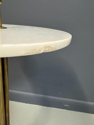 Cesare Lacca 1950s Italian Cesare Lacca Brass and Marble Drinks Table Mid Century