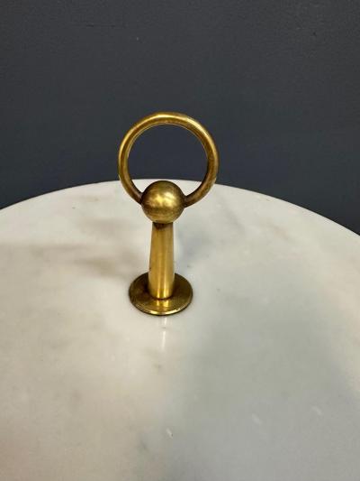 Cesare Lacca 1950s Italian Cesare Lacca Brass and Marble Drinks Table Mid Century