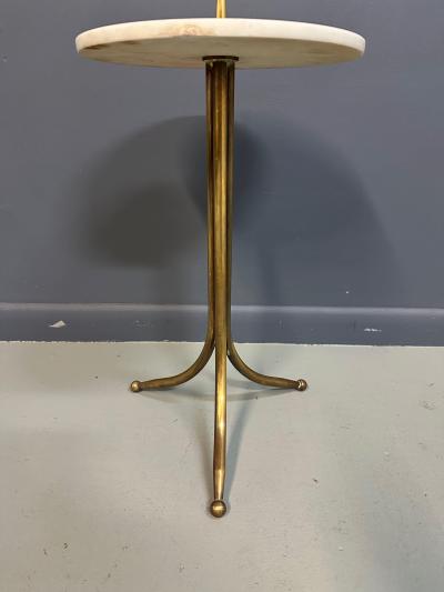 Cesare Lacca 1950s Italian Cesare Lacca Brass and Marble Drinks Table Mid Century
