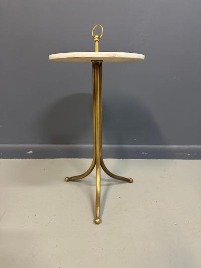 Cesare Lacca 1950s Italian Cesare Lacca Brass and Marble Drinks Table Mid Century