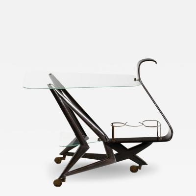 Cesare Lacca 1950s Italian Cigno bar cart by Cesare Lacca rare