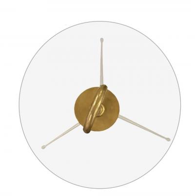 Cesare Lacca Cesare Lacca Attributed Fluted Murano Glass and Brass Side Tables