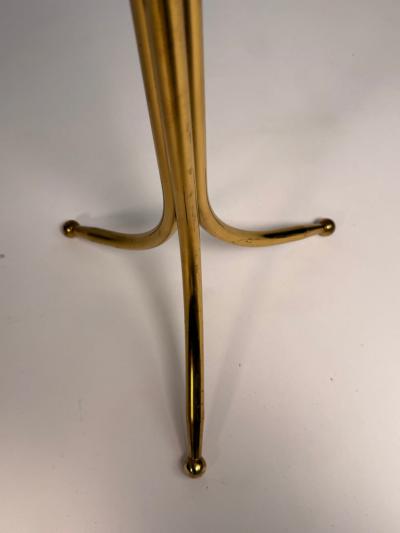 Cesare Lacca Cesare Lacca Italian 1950s Brass and Travertine Side Table