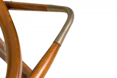 Cesare Lacca Cesare Lacca Italian Mid Century Oval Teak and Brass Serving Trolley