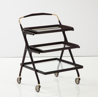 Cesare Lacca Cesare Lacca Modernist 3 Tier Bar Cart