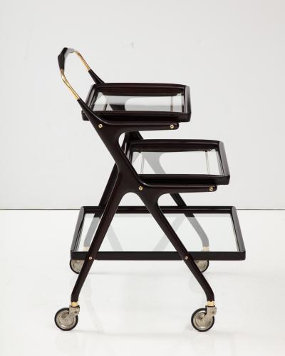 Cesare Lacca Cesare Lacca Modernist 3 Tier Bar Cart