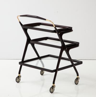 Cesare Lacca Cesare Lacca Modernist 3 Tier Bar Cart