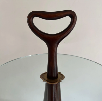 Cesare Lacca Cesare Lacca Pair of Tripod Side Tables with Glass tops circa 1950