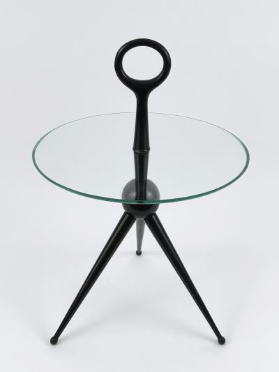 Cesare Lacca Elegant Mid Century Modern Tripod Side Table by Cesare Lacca Italy 1950s