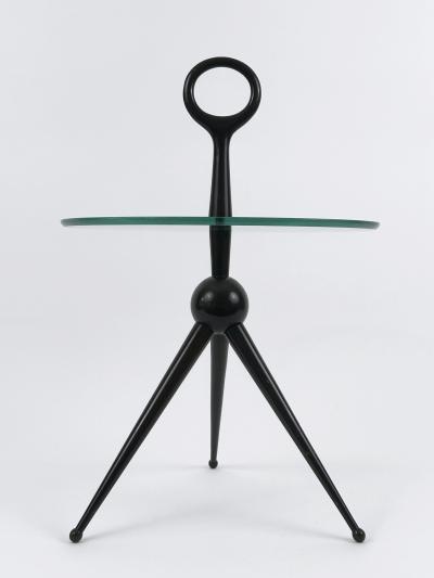 Cesare Lacca Elegant Mid Century Modern Tripod Side Table by Cesare Lacca Italy 1950s