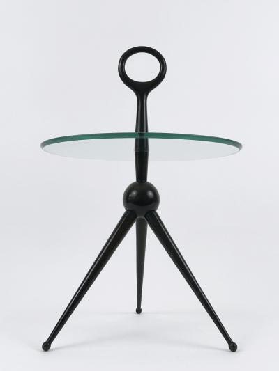 Cesare Lacca Elegant Mid Century Modern Tripod Side Table by Cesare Lacca Italy 1950s