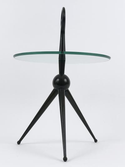Cesare Lacca Elegant Mid Century Modern Tripod Side Table by Cesare Lacca Italy 1950s