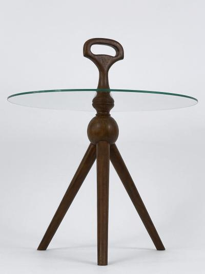 Cesare Lacca Exceptional Mid Century Tripod Teak Side Table or Occasional Table Germany 1960s