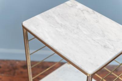 Cesare Lacca Italian Brass and Marble Drinks Table