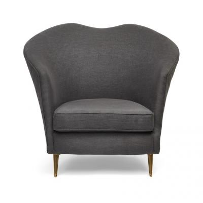 Cesare Lacca Large Mid Century Modern curved sofa by Cesare Lacca Italy 