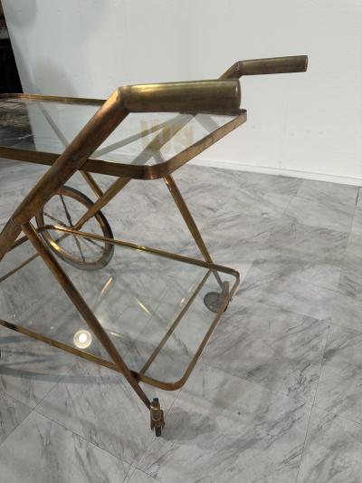 Cesare Lacca Mid Century Italian Bar Cart by Cesare Lacca 1970