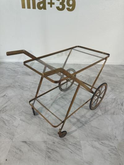 Cesare Lacca Mid Century Italian Bar Cart by Cesare Lacca 1970