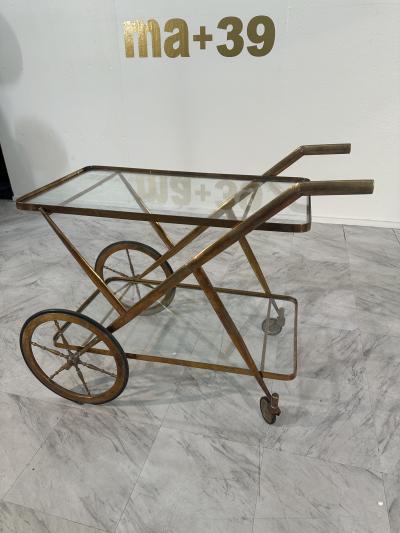 Cesare Lacca Mid Century Italian Bar Cart by Cesare Lacca 1970
