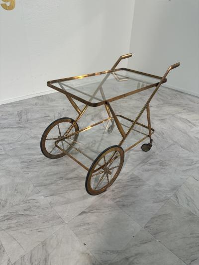 Cesare Lacca Mid Century Italian Bar Cart by Cesare Lacca 1970