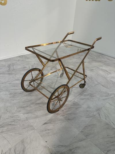 Cesare Lacca Mid Century Italian Bar Cart by Cesare Lacca 1970