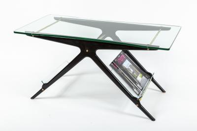 Cesare Lacca Mid Century Italian Coffee Table With Magazine Rack