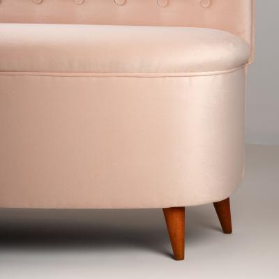 Cesare Lacca Pink velvet bench