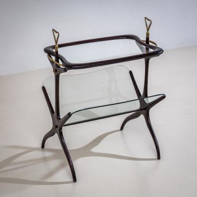 Cesare Lacca Side Table with Magazine Rack attributed to Cesare Lacca Italy 1950s