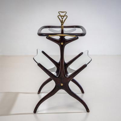 Cesare Lacca Side Table with Magazine Rack attributed to Cesare Lacca Italy 1950s
