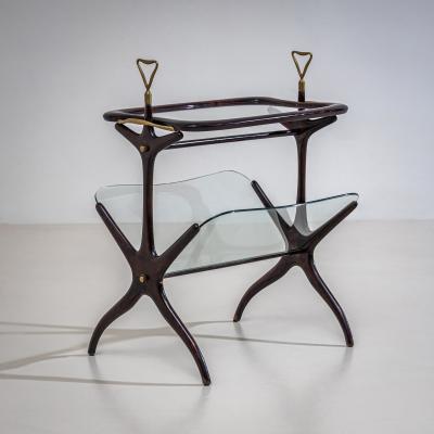 Cesare Lacca Side Table with Magazine Rack attributed to Cesare Lacca Italy 1950s