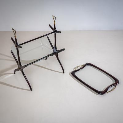 Cesare Lacca Side Table with Magazine Rack attributed to Cesare Lacca Italy 1950s