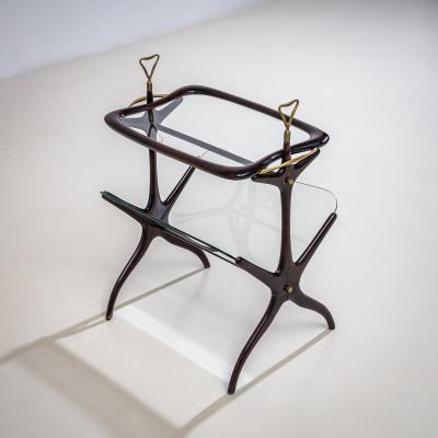 Cesare Lacca Side Table with Magazine Rack attributed to Cesare Lacca Italy 1950s