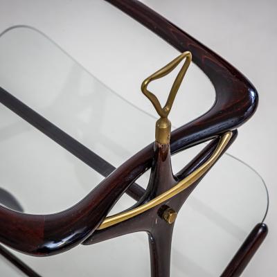 Cesare Lacca Side Table with Magazine Rack attributed to Cesare Lacca Italy 1950s