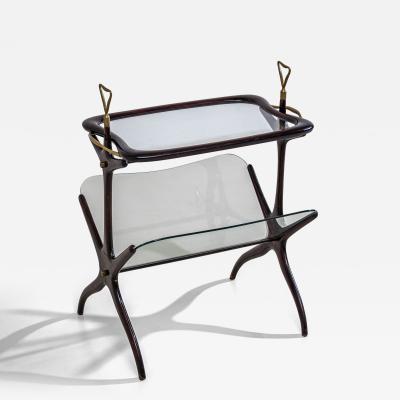 Cesare Lacca Side Table with Magazine Rack attributed to Cesare Lacca Italy 1950s