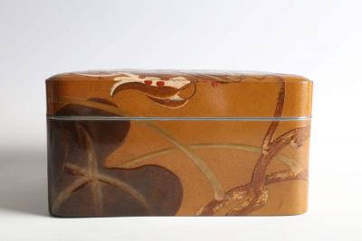 Ch h Narahara Accessory Box with Design of Gentians and Dragonfly 1950s