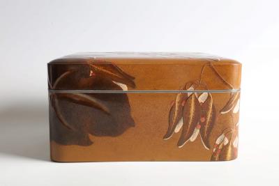 Ch h Narahara Accessory Box with Design of Gentians and Dragonfly 1950s