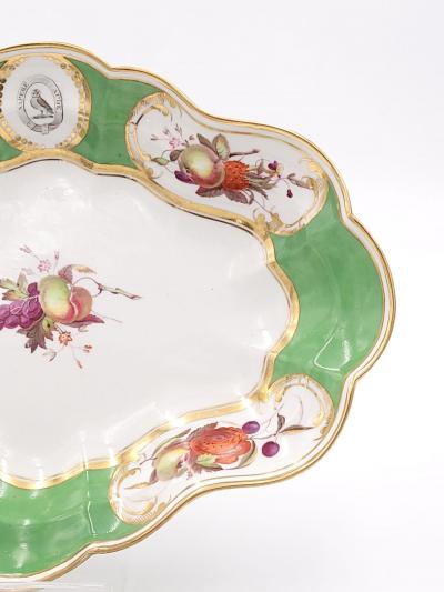 Chamberlains Armorial Oval Dish England circa 1780
