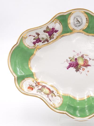 Chamberlains Armorial Oval Dish England circa 1780