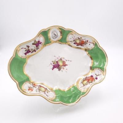 Chamberlains Armorial Oval Dish England circa 1780