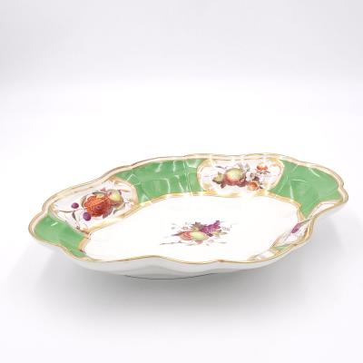 Chamberlains Armorial Oval Dish England circa 1780