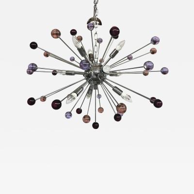 Chandelier murano glass sputnik red italian handmade