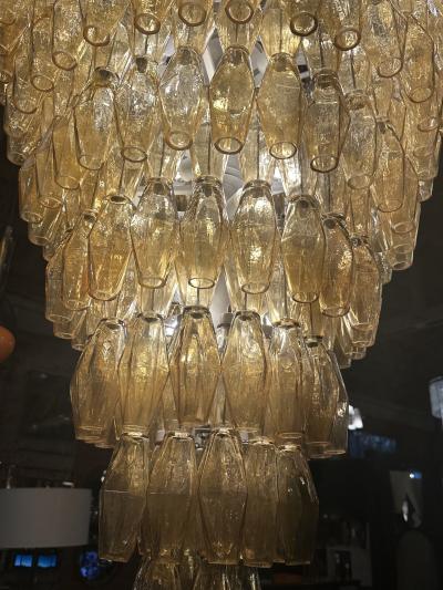 Chandelier with poliedri glasses Italy 1960