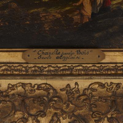 Chapel in the Woods oil on canvas painting by English School