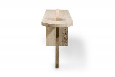 Chapter Studio Contemporary Middle Eastern Marble and Travertine Console