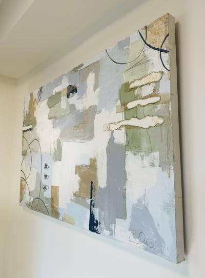 Charissa Owens The Path Between Us Mixed Media Abstract Painting 2021