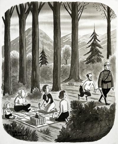 Charles Addams Nonconformist Removed by the State Satyr Pan Mythology