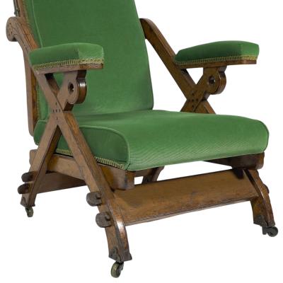 Charles Bevan Charles Bevan Marsh Jones Cribb Gothic Revival New Registered Reclining Chair