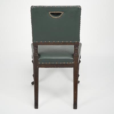 Charles Bevan Charles Bevan for Marsh Jones Gothic Revival Side Chair with Chamfered Edges