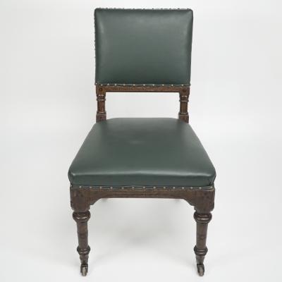 Charles Bevan Charles Bevan for Marsh Jones Gothic Revival Side Chair with Chamfered Edges